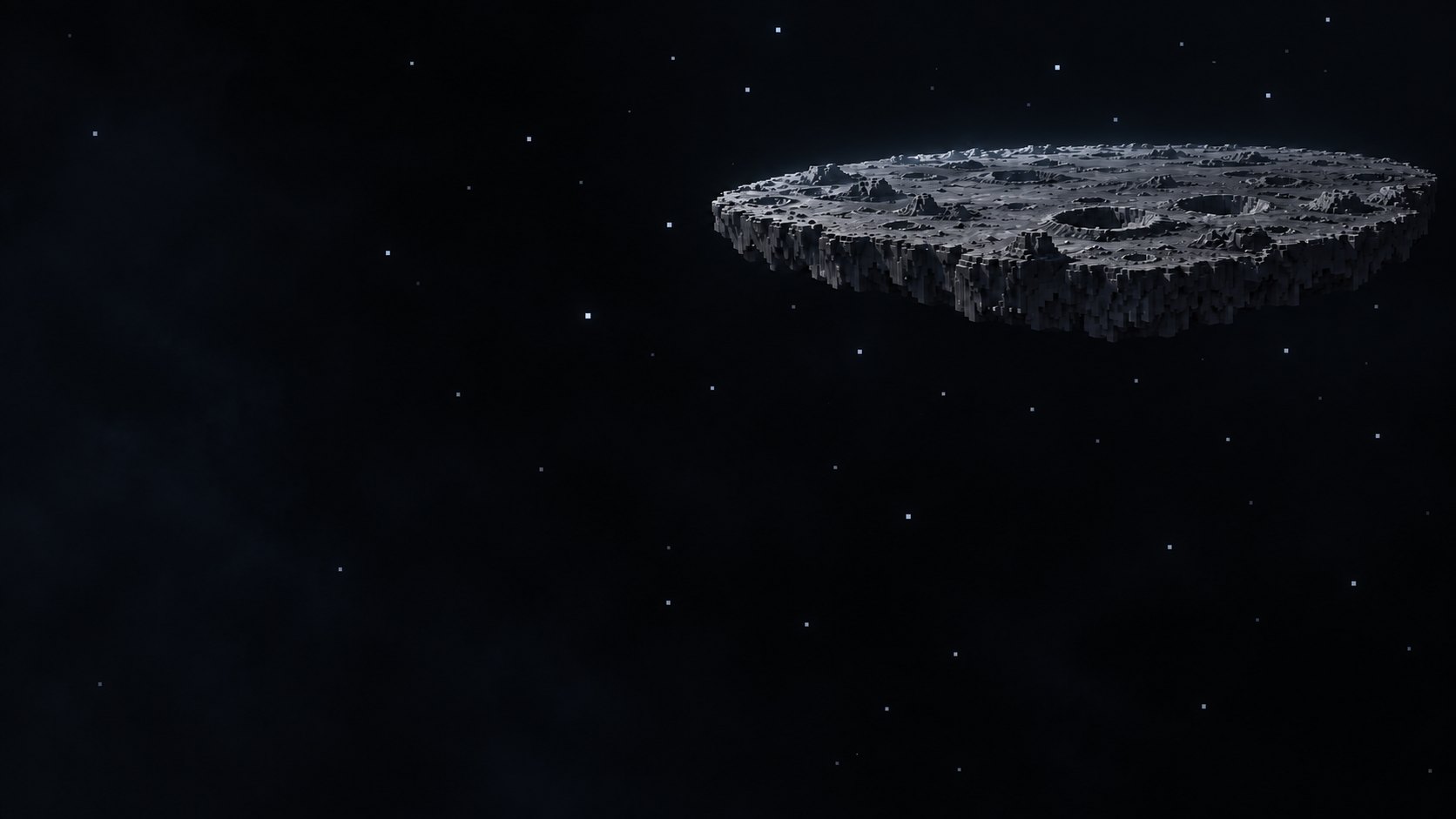 A presentation of the approved dark SUBSTELLAR launcher and its flat voxel moon.