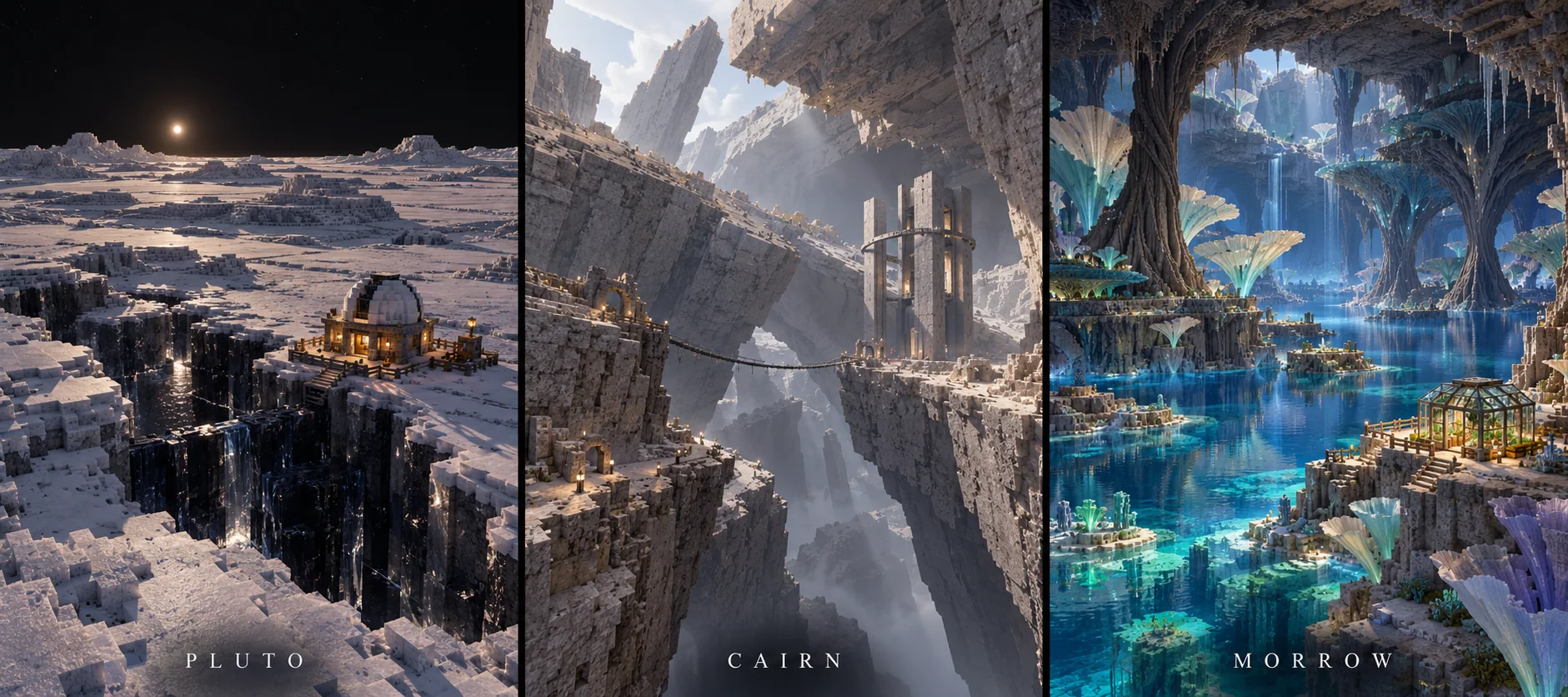 Pluto, Cairn, and Morrow — distant frontiers