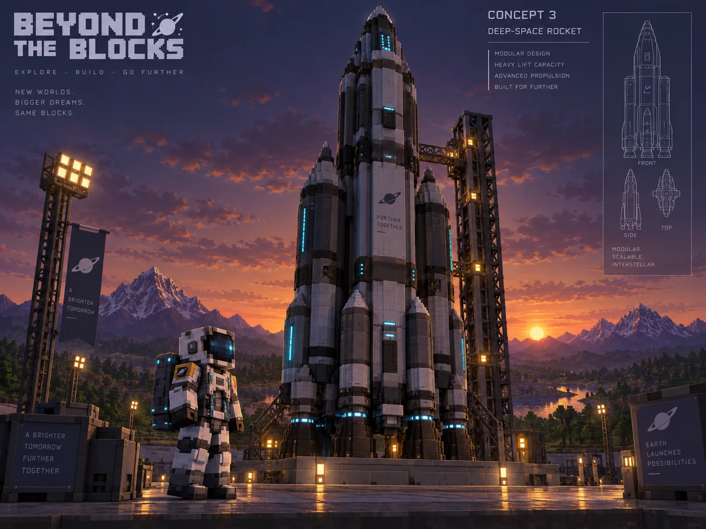 BEYOND THE BLOCKS / CONCEPT 3 / DEEP-SPACE ROCKET