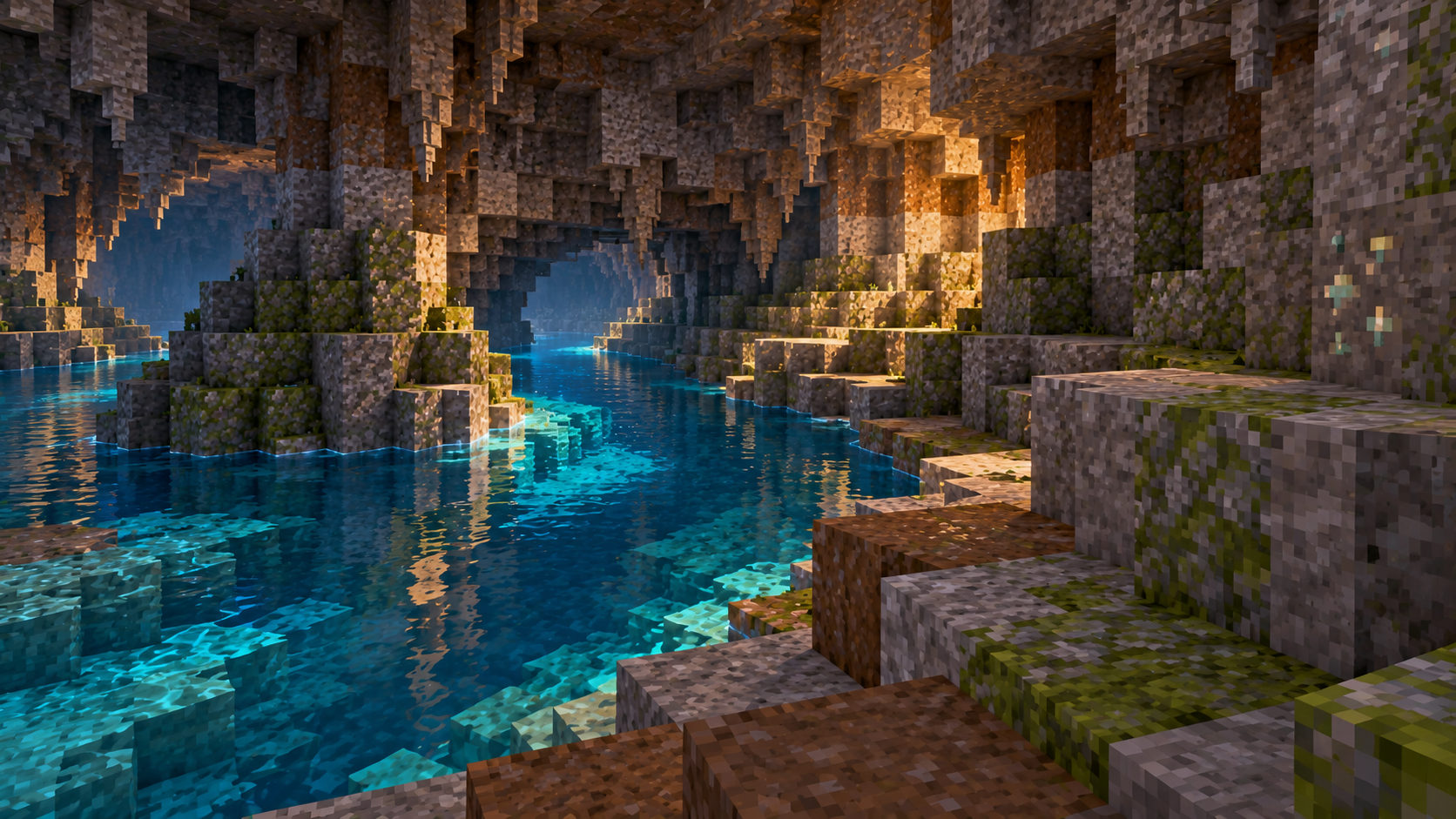 Deepwilds River Lowlands Player rendered in the published Minecraft environment style.