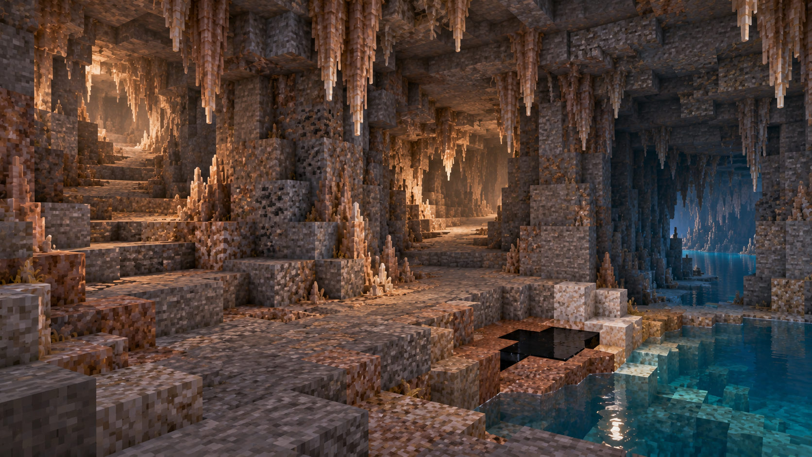 Underreach Tunnel Maze Variety rendered in the published Minecraft environment style.