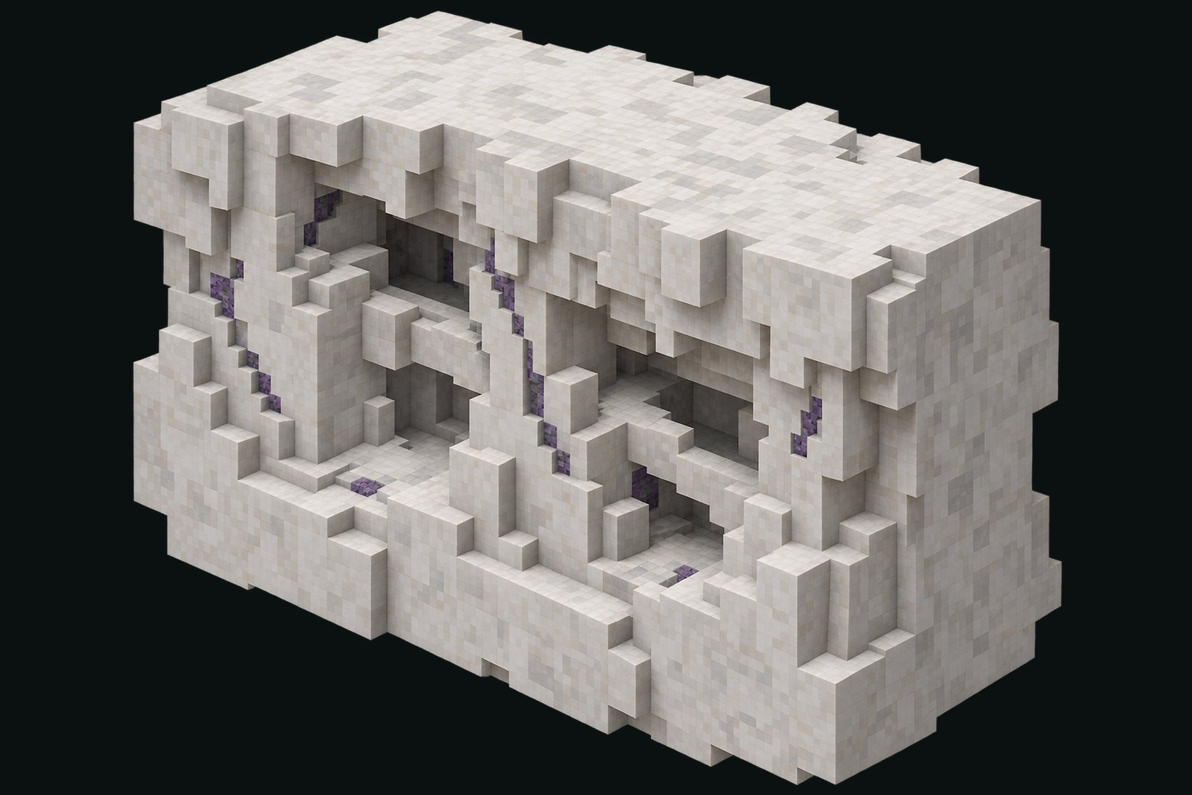 Core Cutaway rendered in the published Minecraft environment style.