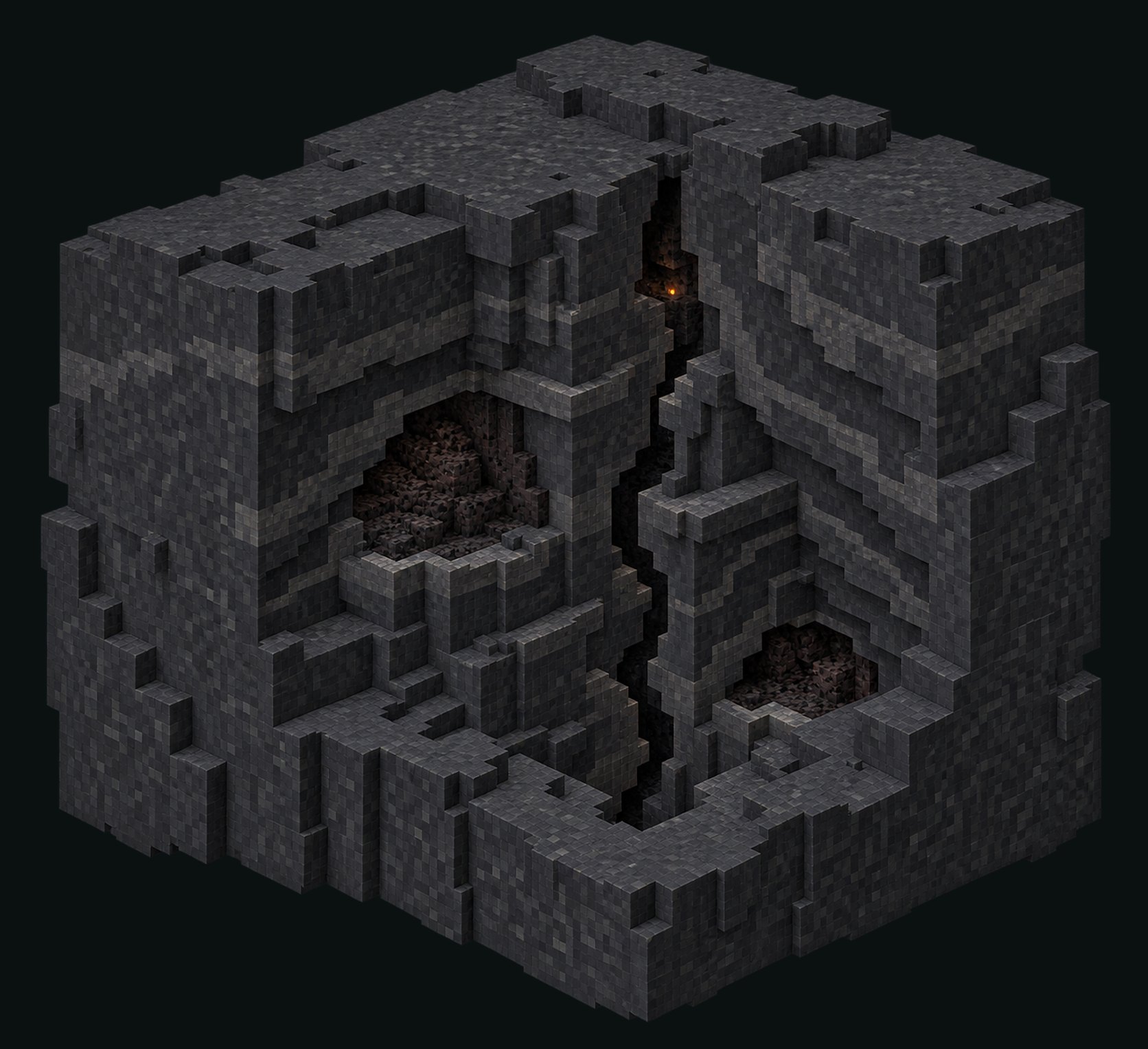Mantle Cutaway rendered in the published Minecraft environment style.
