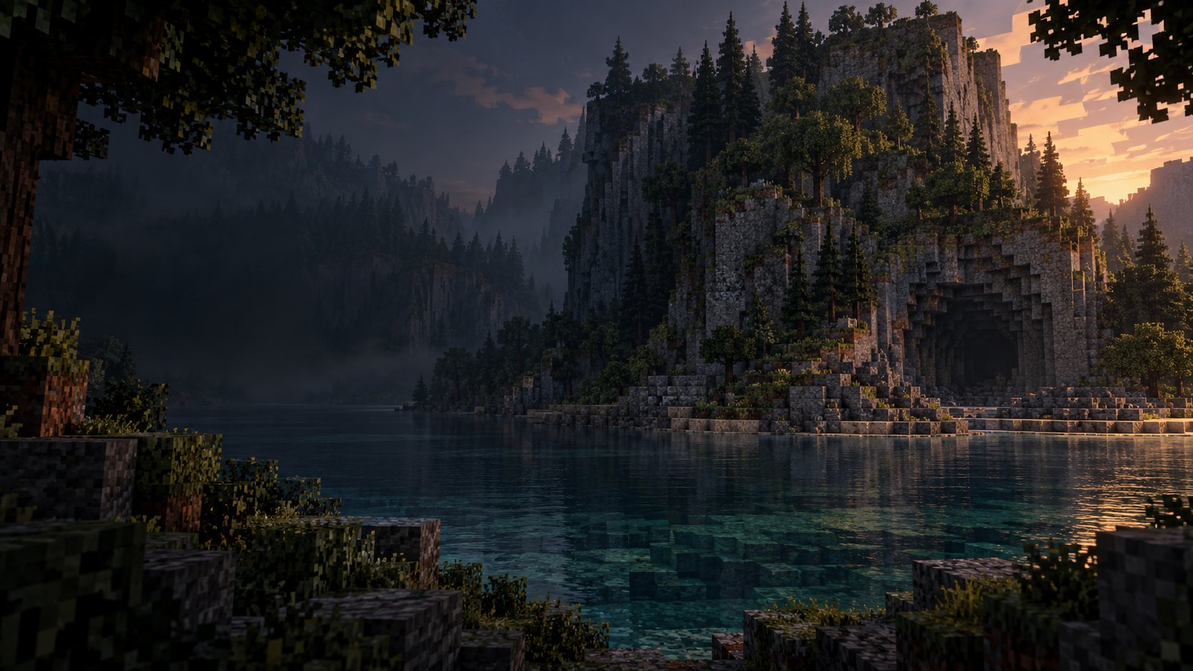 Surface rendered in the published Minecraft environment style.