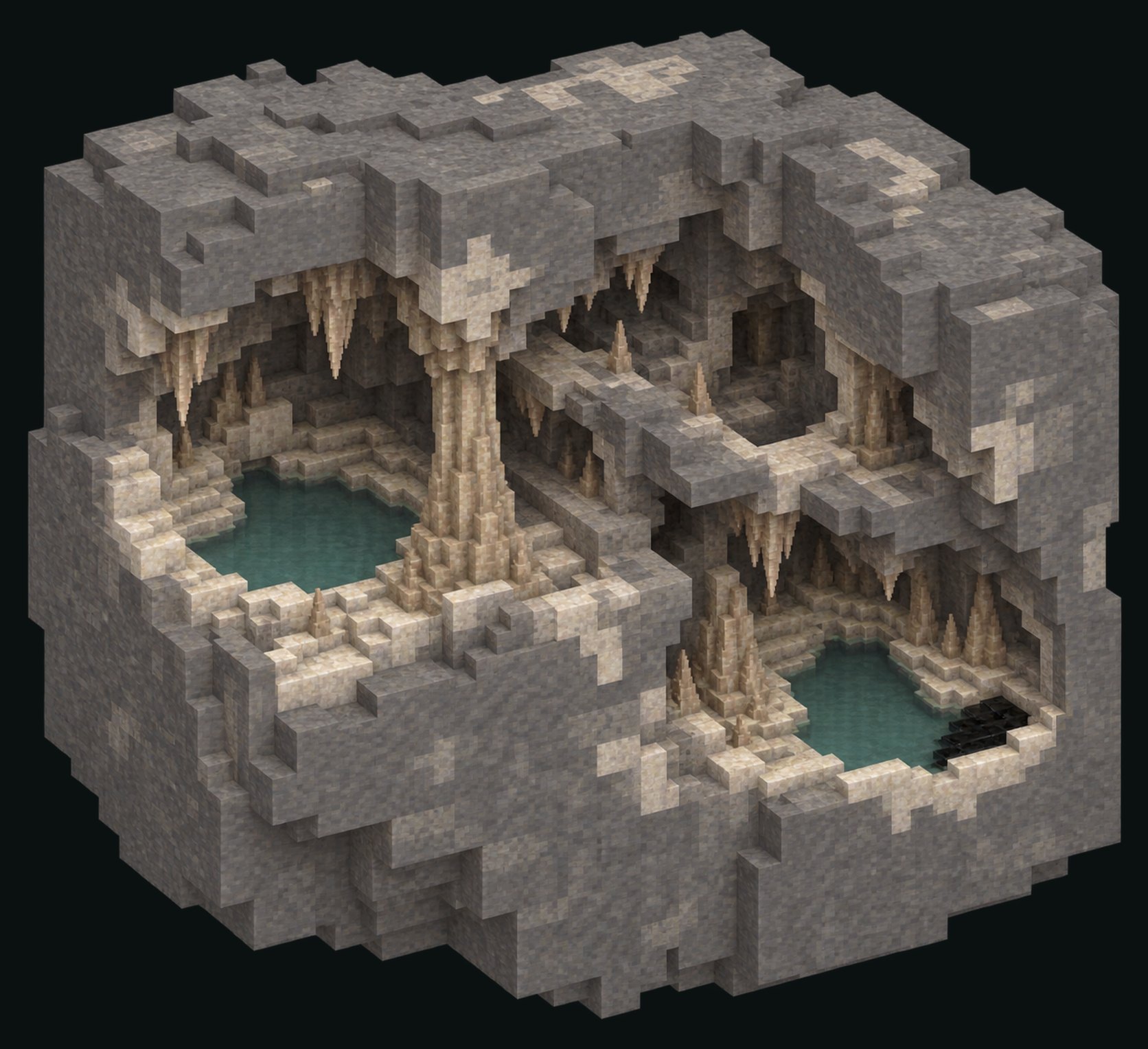 Underreach Cutaway rendered in the published Minecraft environment style.