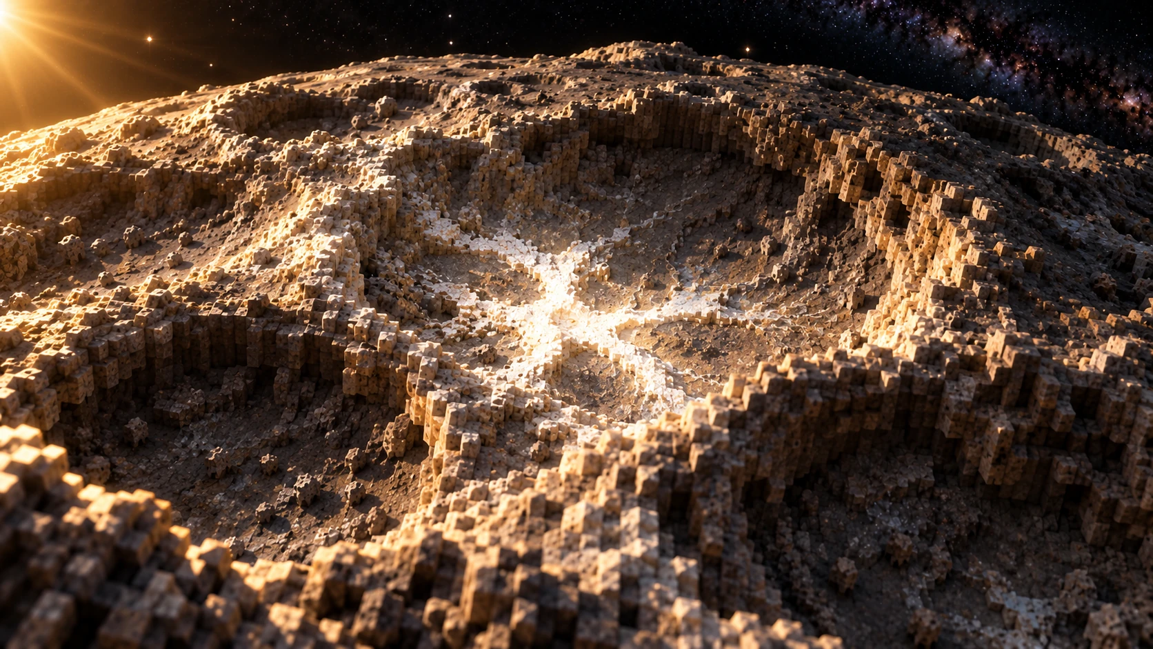 The bright craters