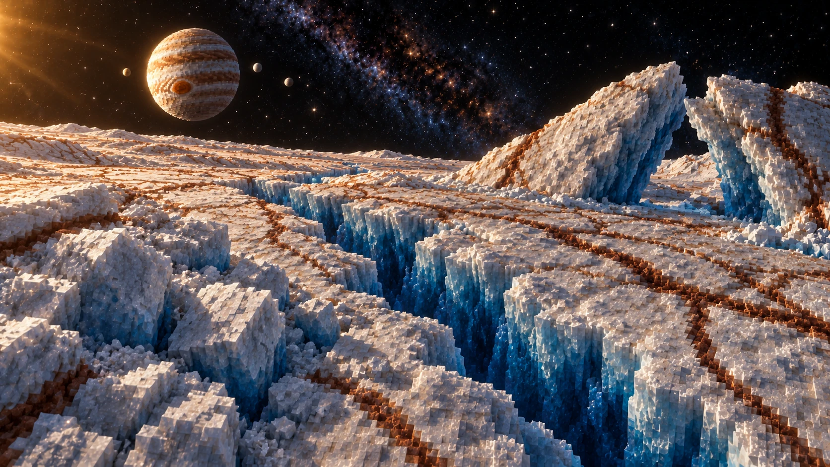 Broken ice foreground