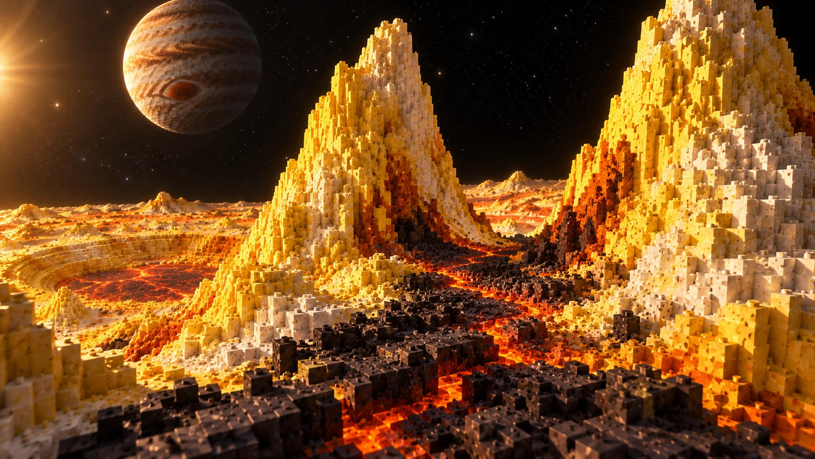 Between the sulfur towers
