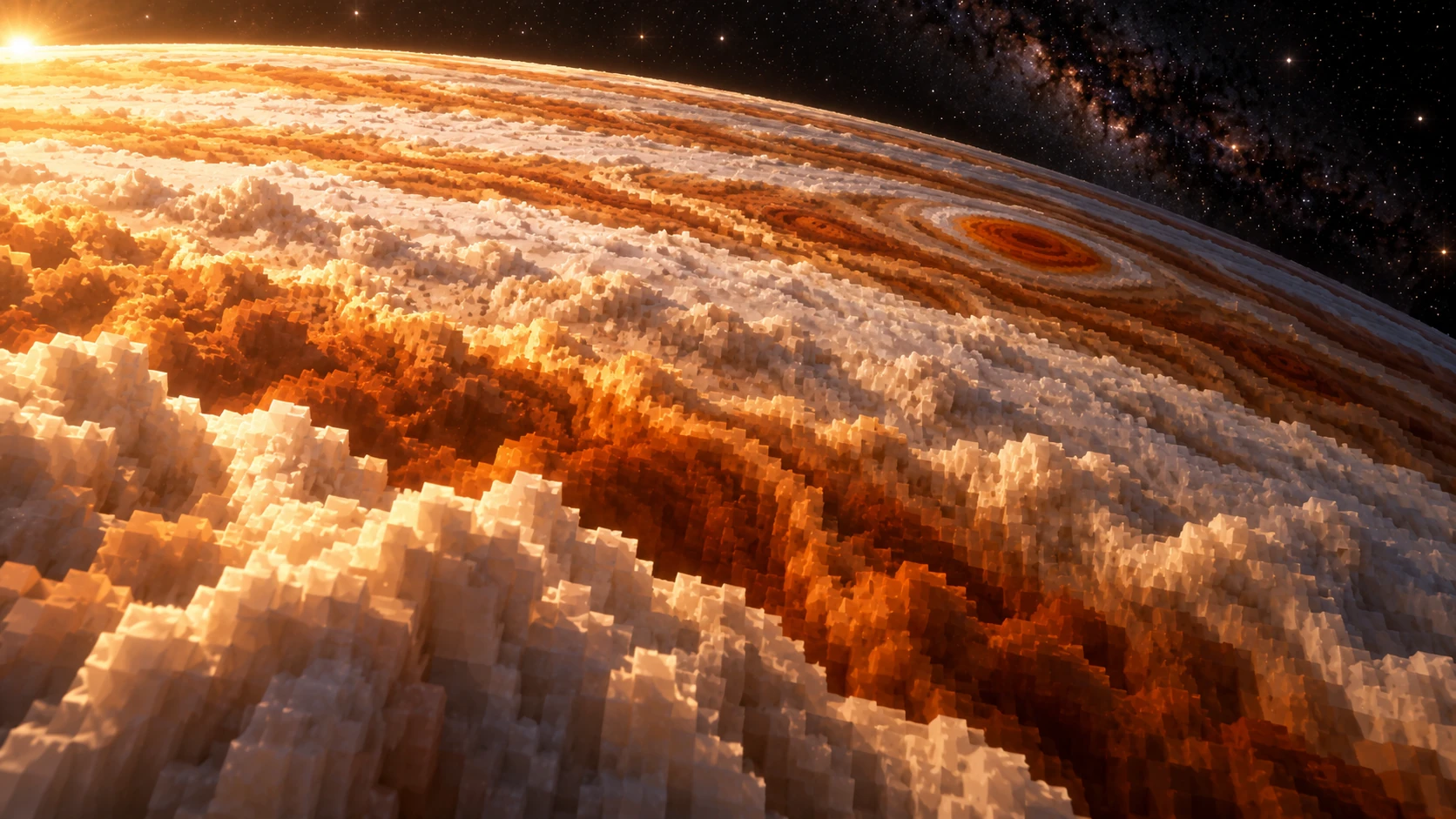 Above the banded horizon