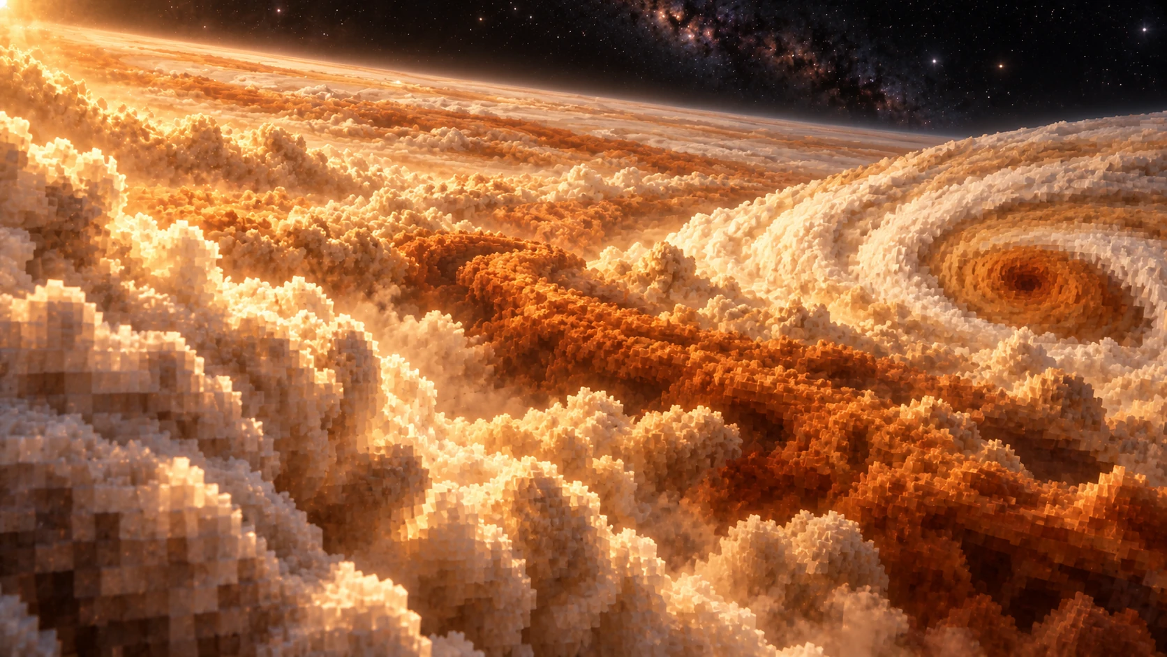 Ivory cloud escarpment