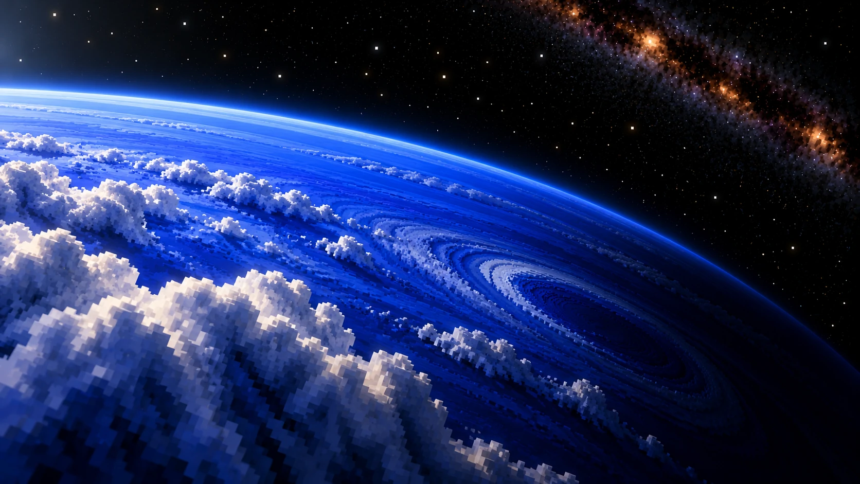 Blue crescent