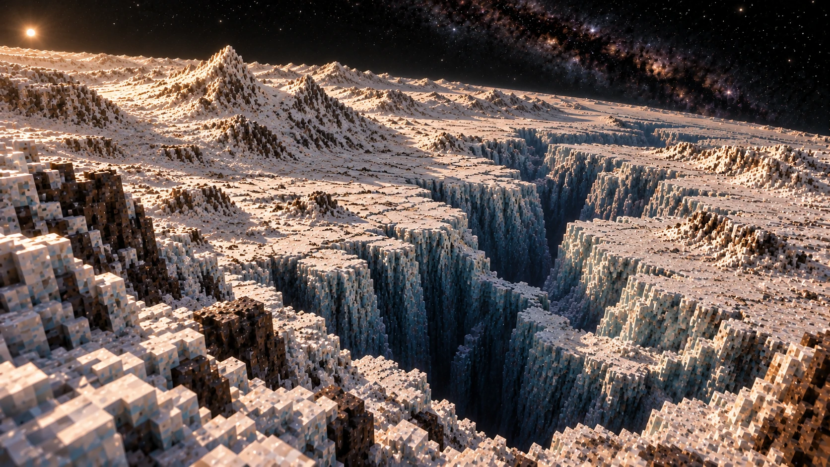 Glacier and fissure