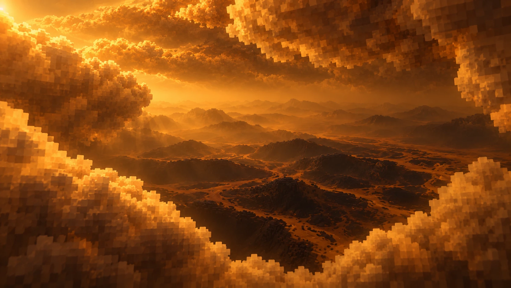 Through the cloud opening