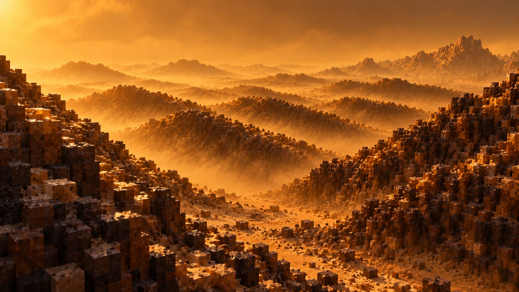 Between the dune rows