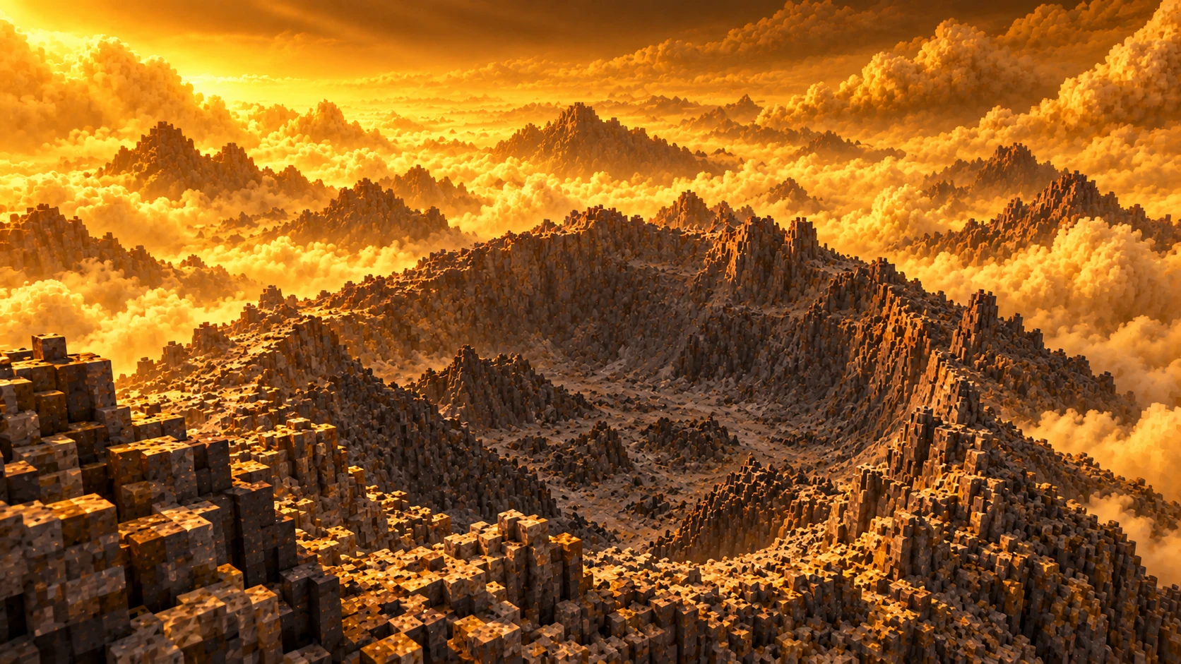 Ancient summit caldera