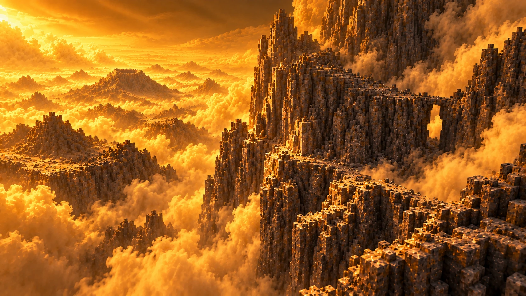 Cloudbound cliff